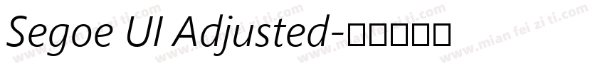 Segoe UI Adjusted字体转换